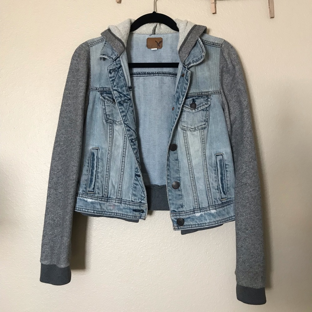 Destroyed Denim Hoodie Jacket